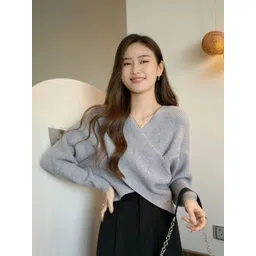 StyleCast Women Solid V-Neck Pullover-picture-38