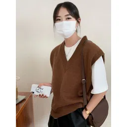 StyleCast Women Solid V Neck Sleeveless Pullover-picture-35