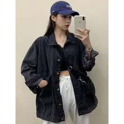 StyleCast Women Spread Collar Denim Jacket-picture-13