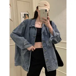 StyleCast Women Spread Collar Denim Jacket-picture-38