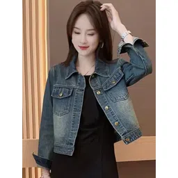 StyleCast Women Spread Collar Denim Jacket-picture-24