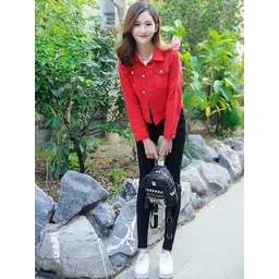 StyleCast Women Spread Collar Long Sleeves Denim Jacket-picture-13