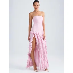 StyleCast Women Strapless Ruffles Bandeau Maxi Dress-picture-34