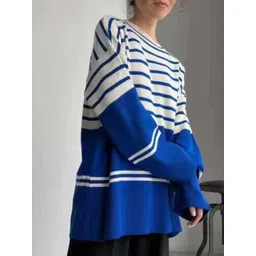 StyleCast Women Striped Boat Neck Pullover Sweaters-picture-10