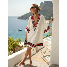 StyleCast Women Striped Embroidered Blouson Dress-picture-30