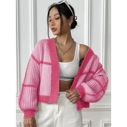 StyleCast Women Striped Ribbed Cardigan-picture-27