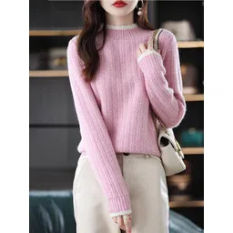 StyleCast Women Striped Round Neck Long Sleeves Pullover Sweaters-picture-28