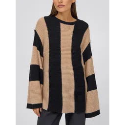 StyleCast Women Striped Round Neck Long Sleeves Pullover Sweaters-picture-30