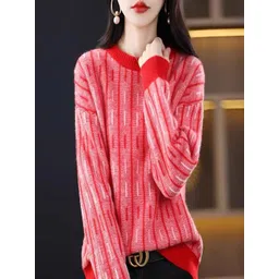 StyleCast Women Striped Round Neck Pullover Sweater-picture-12