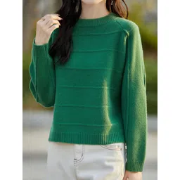 StyleCast Women Striped Self Design Long Sleeves Round Neck Pullover-picture-25