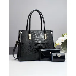 StyleCast Women Textured Structured Shoulder Bag with Pouch-picture-23