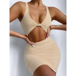 StyleCast Women Twisted Cut Out Sleeveless Bodycon Mini Dress-picture-29