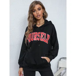 StyleCast Women Typography Printed Hooded Sweatshirt-picture-31