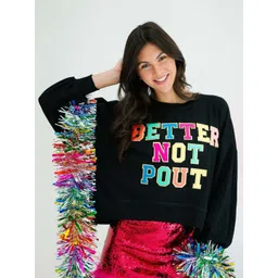 StyleCast Women Typography Printed Round Neck Long Sleeves Pullover-picture-28