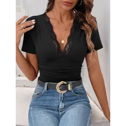StyleCast Women V-Neck Short-Sleeves Bodysuit-picture-13