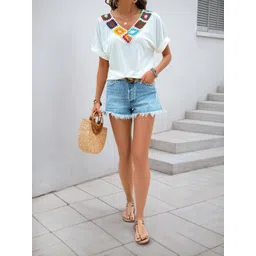 StyleCast Women V-Neck Short Sleeves T-shirt image 4