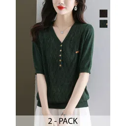 StyleCast Women V-Neck T-shirt-picture-37