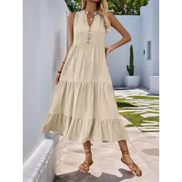 StyleCast Women V-Neck Tiered Fit and Flare Dress-picture-32