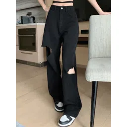 StyleCast Women Wide Leg High-Rise Highly Distressed Jeans-picture-30