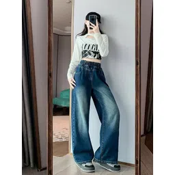 StyleCast Women Wide Leg High-Rise Light Fade Jeans-picture-37