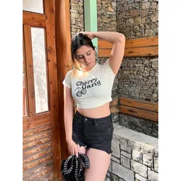 Stylecast X Hersheinbox Printed Cotton Crop Top-picture-38