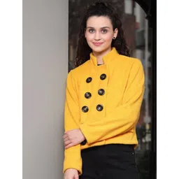 STYLECAST X KASSUALLY Women Mandarin Collar Solid Faux Fur Casual Tailored Jacket-picture-18