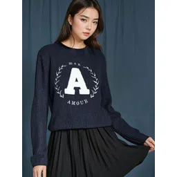 Stylecast X Kotty Women Cotton Typography Printed Pullover-picture-29