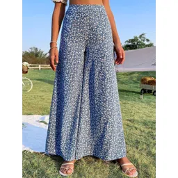 Stylecast X Kotty Women Floral Printed High-Rise Trousers-picture-35