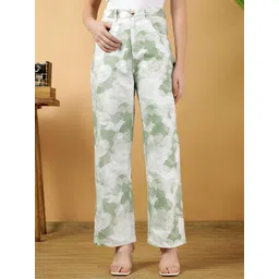 Stylecast X Kotty Women Floral Printed Straight Fit High-Rise Regular Trousers-picture-22