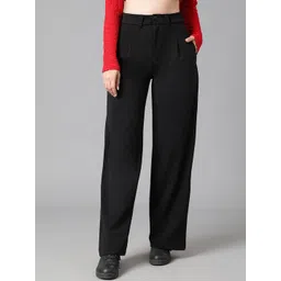 Stylecast X Kotty Women Relaxed Straight Leg High-Rise Easy Wash Trousers-picture-18