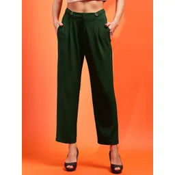 Stylecast X Kotty Women Relaxed Straight Leg Slim Fit High-Rise Easy Wash Pleated Trouser-picture-34