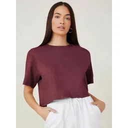 Stylecast X Kotty Women Solid Pockets Regular Fit T-shirt-picture-12