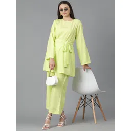 Stylecast X Kotty Women Solid Round Neck Co-Ords Set-picture-18