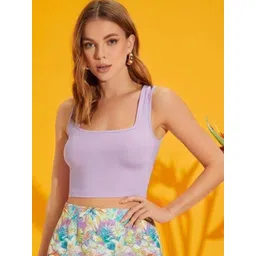 Stylecast X Kotty Women Solid Square Neck Sleeveless Top image 1