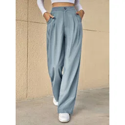 Stylecast X Kotty Women Straight Fit High-Rise Pleated Trousers-picture-30