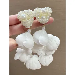 StyleCast x Revolte Artificial Beads Beaded Leaf Shaped Drop Earrings-picture-36