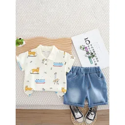 StyleCast x Revolte Boys Printed Polo Collar T-shirt with Shorts-picture-53