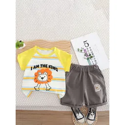 StyleCast x Revolte Boys Printed Pure Cotton T-shirt with Shorts-picture-30