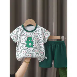 StyleCast x Revolte Boys Printed Pure Cotton T-Shirt With Shorts-picture-23