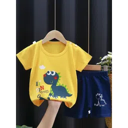 StyleCast x Revolte Boys Printed Pure Cotton T-Shirt With Shorts-picture-26