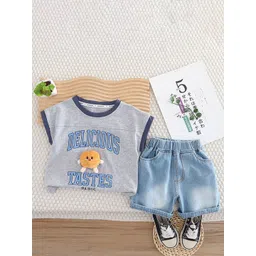 StyleCast x Revolte Boys Printed Round Neck Pure Cotton T-shirt With Shorts-picture-50