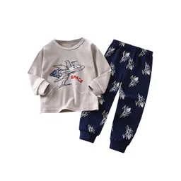 StyleCast x Revolte Boys Printed Round Neck T-shirt with Trousers Clothing Set-picture-29