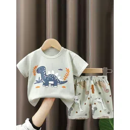 StyleCast x Revolte Boys Printed Short Sleeves Pure Cotton T-shirt With Shorts-picture-25