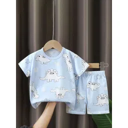 StyleCast x Revolte Boys Printed Short Sleeves Pure Cotton T-shirt With Shorts-picture-37