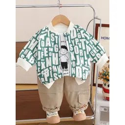 StyleCast x Revolte Boys Pure Cotton Printed T-shirt and Shirt with Trousers-picture-17