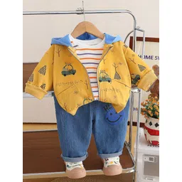 StyleCast x Revolte Boys Pure Cotton Printed T-shirt with Trousers image 1