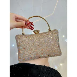 StyleCast x Revolte Champagne Embellished One Handle Satchel-picture-20