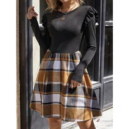 StyleCast x Revolte Checked Layered Dress-picture-16