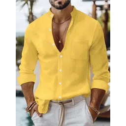 StyleCast x Revolte Cotton Collarless Casual Shirt-picture-21