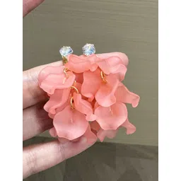 StyleCast x Revolte Cubic Zirconia Studded Leaf Shaped Drop Earrings-picture-37